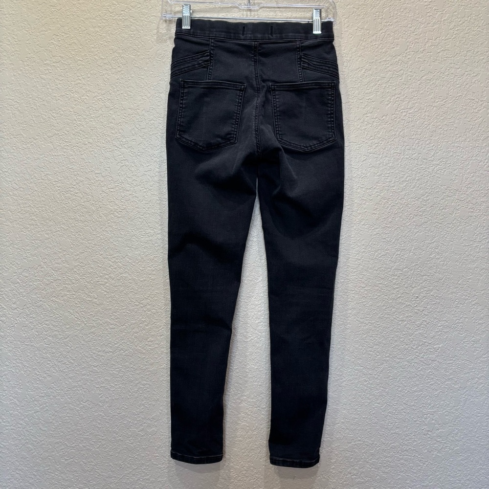Free People | We the Free Feel Alright Pull On Skinny Jeans in Rinse Black Sz 25 - Picture 7 of 11